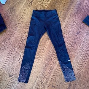Lululemon black leggings with details - size 2